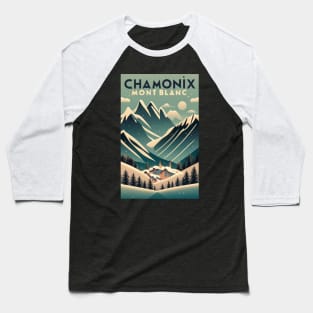 A Vintage Travel Art of Chamonix - France Baseball T-Shirt